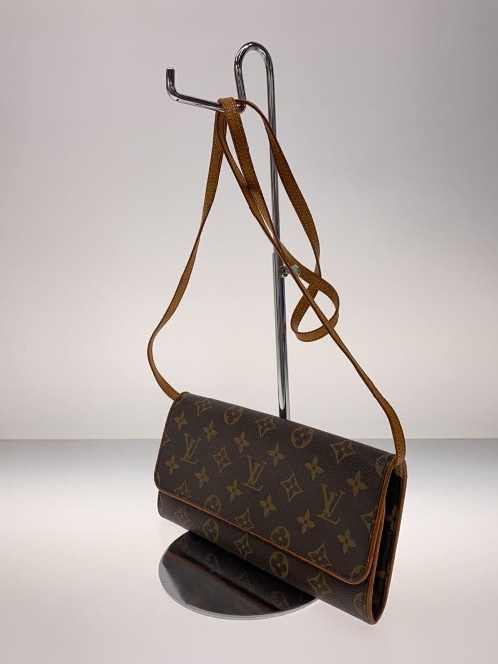 Louis Vuitton Canvas Monogram Brown Twin Monogram Pochette Brown